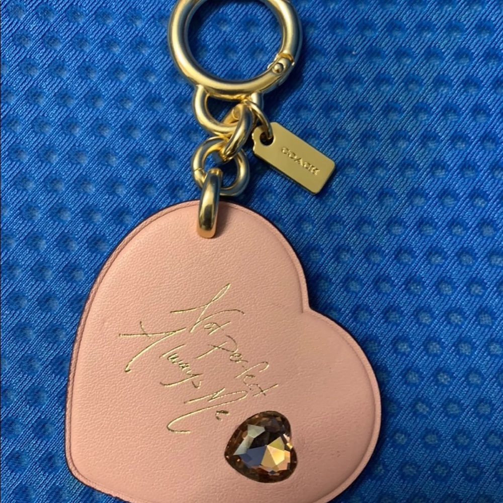 Coach Selena Gomez Heart Keychain Bag Charm - Picture 6 of 7
